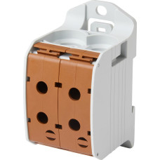 Modulārs spaiļu bloks 95 mm², 1-pola, 4 savienojumi, brūna, CU/AL, RKA95-1-4br, f-tronic 7730078