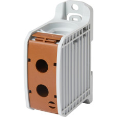 Rail-mounted terminal block 185 mm², 1-pole, brown, CU/AL, RKA185br, f-tronic 7730088