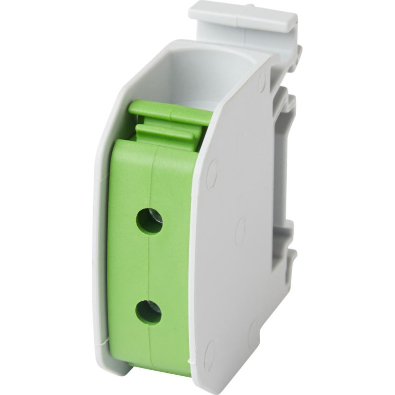Rail-mounted terminal block 16 mm², 1-pole, green/yellow, CU/AL, RKA16gnge, f-tronic 7730050