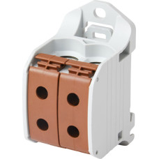 Modulārs spaiļu bloks 50 mm², 1-pola, 4 savienojumi, brūna, CU/AL, RKA50-1-4br, f-tronic 7730061