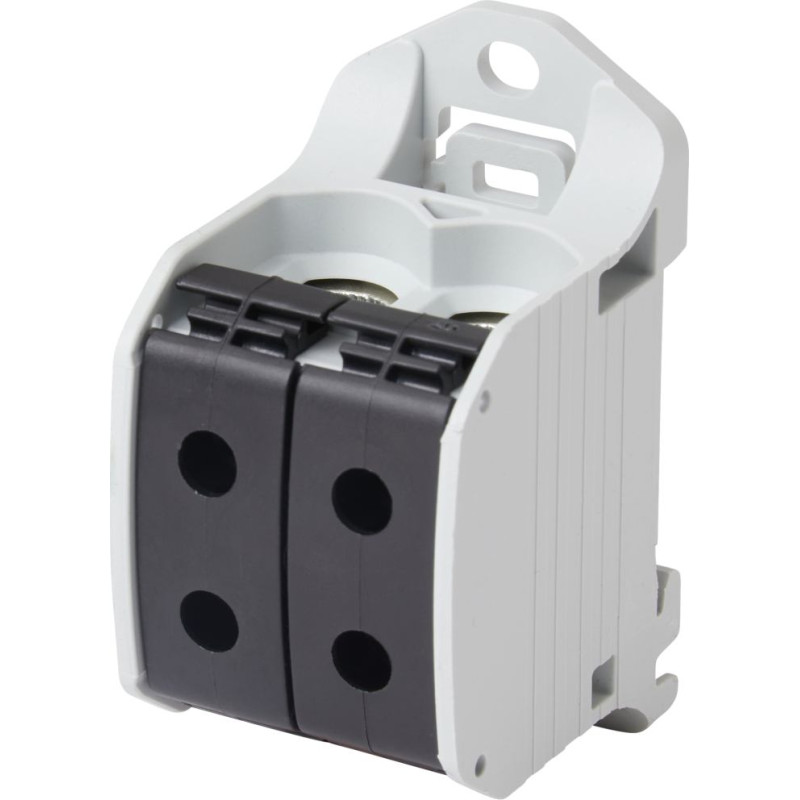 Modular terminal block 50 mm², 1-pole, 4 connections, black, CU/AL, RKA50-1-4sw, f-tronic 7730062