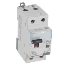 Kombinēts noplūdes automātslēdzis DX3 - 1P+N - C40 - 6kA - 30mA - AC tips