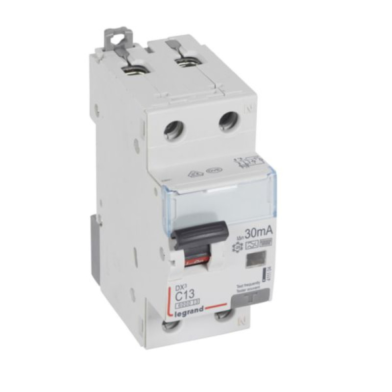 Kombinēts noplūdes automātslēdzis DX3 - 1P+N - C13 - 6kA - 30mA - F tips